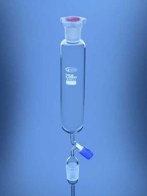 Separating Funnel, Cylindrical, Needle Valve Stopcock, DIN/ISO