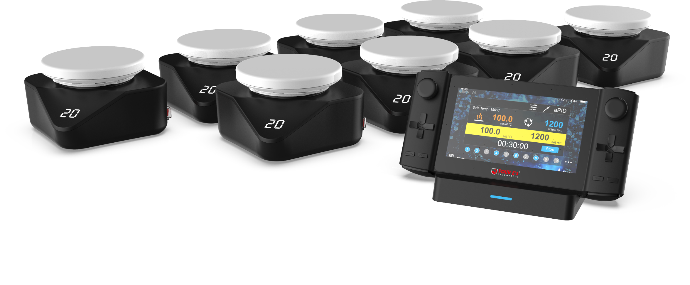 5" Multi Magnetic Hotplate Stirrers With Hub Control
