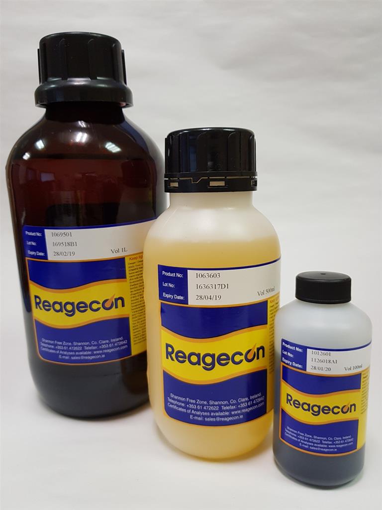 Reagecon Potassium Hydroxide 0.5M in Alcohol (10% v/v) according to European Pharmacopoeia (EP) Chapter 4 (4.1.1)