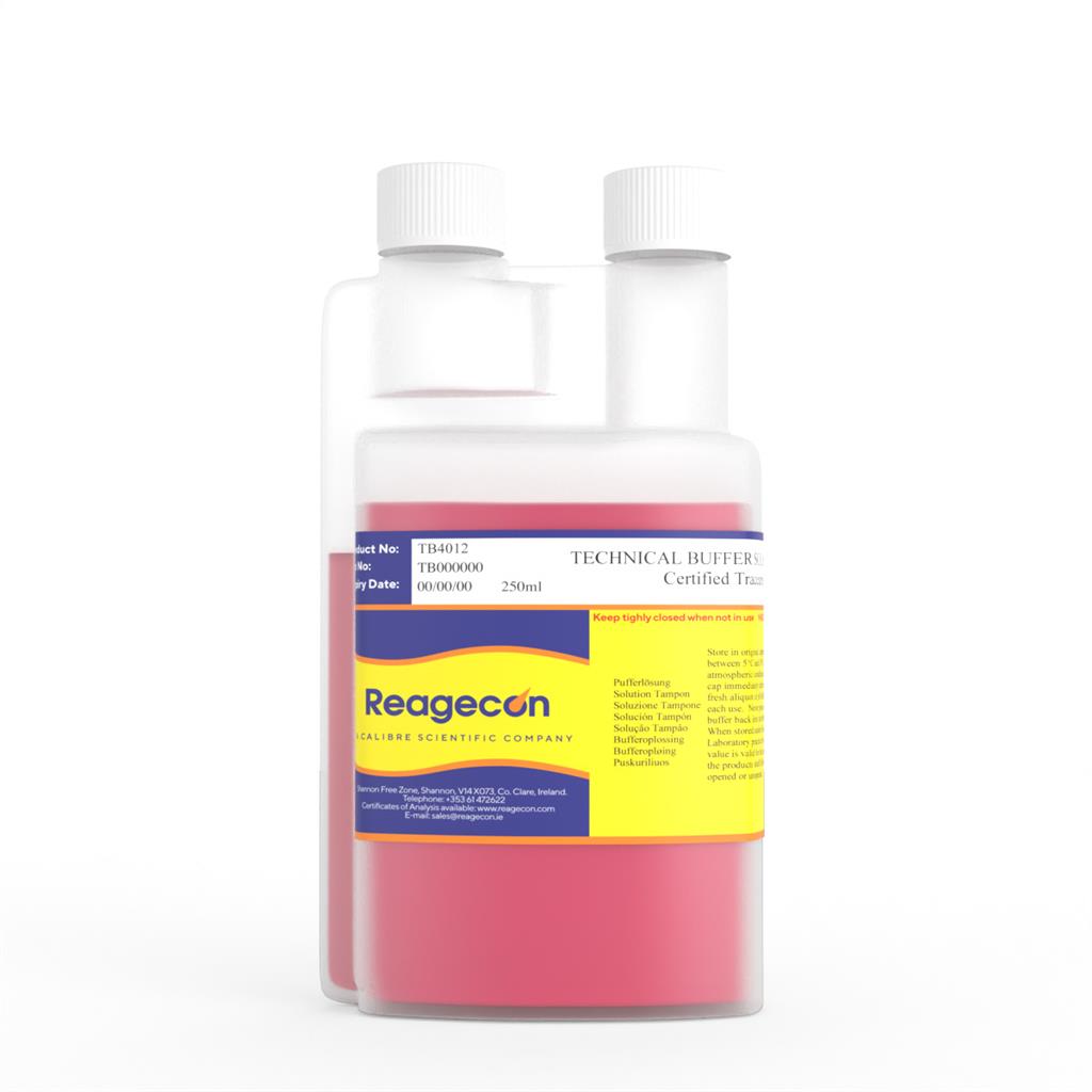 Reagecon pH 4.01 Technical Colour Coded Buffer Solution at 25C