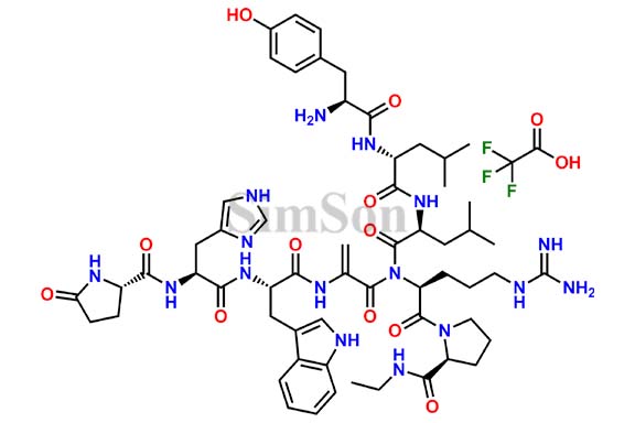 (S)-1-((2-((S)-2-((S)-3-(1H-imidazol-4-yl)-2-((S)-5-oxopyrrolidine-2-carboxamido)propanamido)-3-(1H-indol-3-yl)propanamido)acryloyl)-L-tyrosyl-D-leucyl-L-leucyl-L-arginyl)-N-ethylpyrrolidine-2-carboxamideTrifluoroacetic Acid